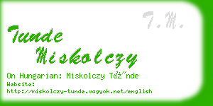 tunde miskolczy business card